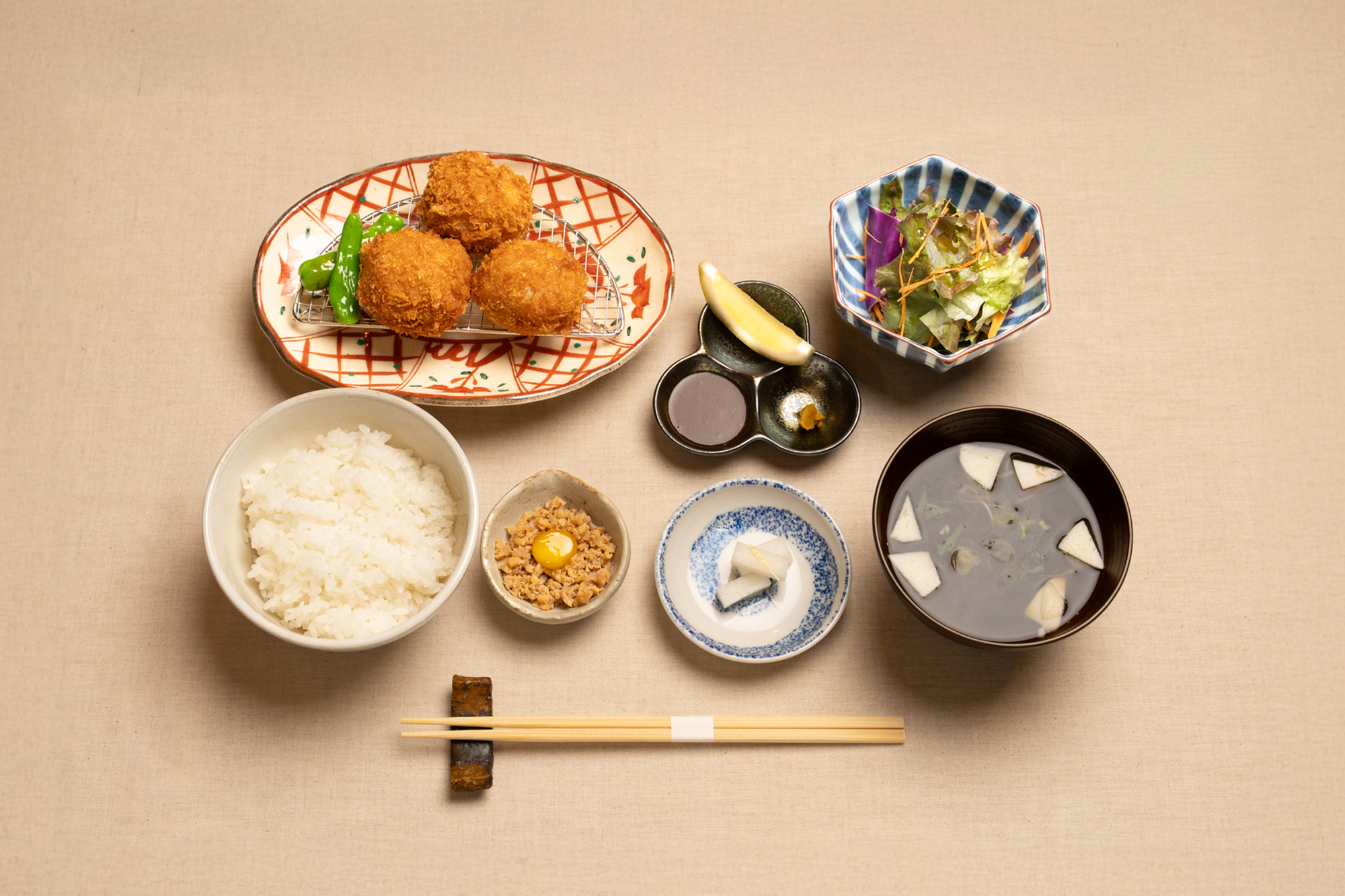 Date Chicken Minced Cutlet Set